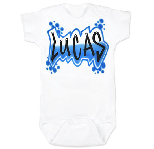 Airbrush Baby Onesie Name Design 003