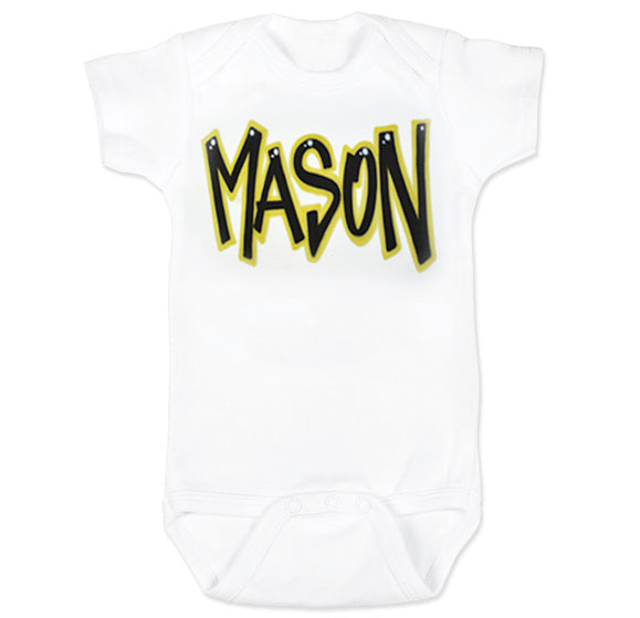 Airbrush Baby Onesie Name Design 007