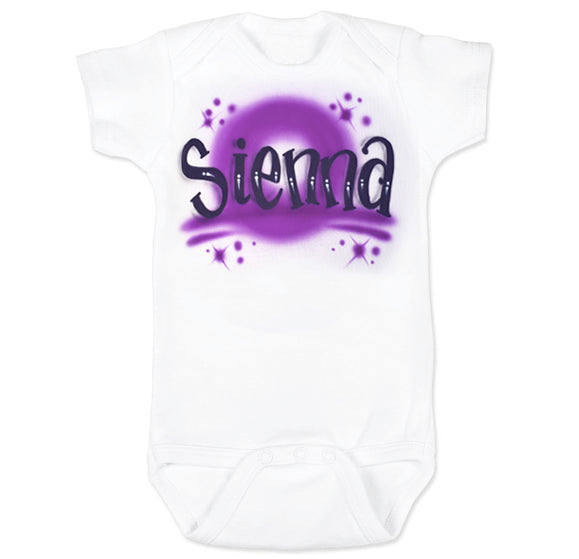 Airbrush Baby Onesie Name Design 008