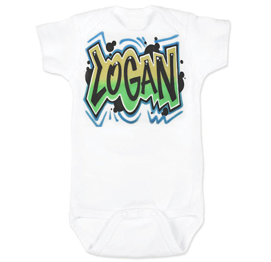 Airbrush Baby Onesie Name Design 011