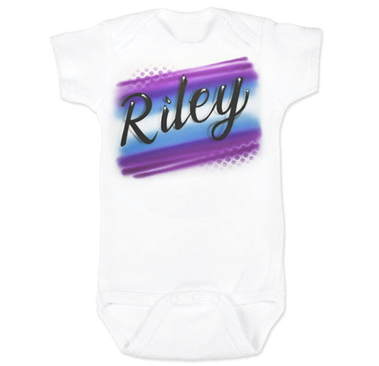 Airbrush Baby Onesie Name Design 012