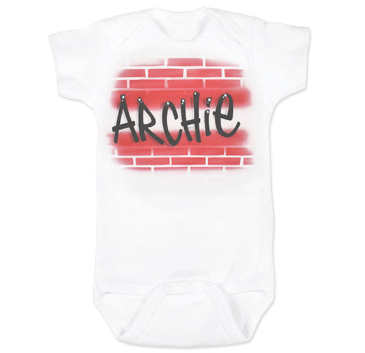 Airbrush Baby Onesie Name Design 015