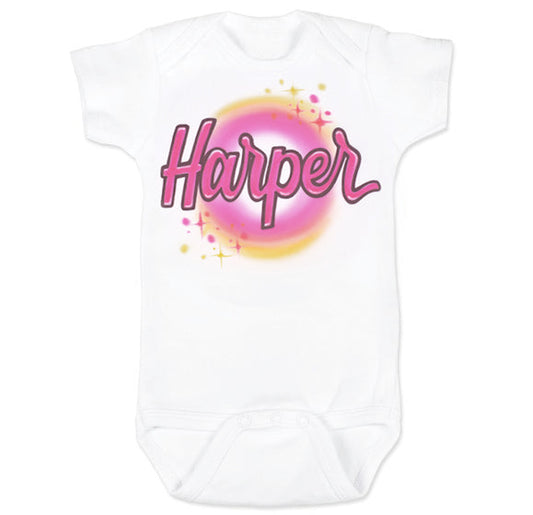 Airbrush Baby Onesie Name Design 018