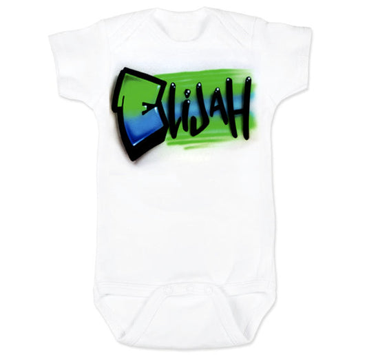 Airbrush Baby Onesie Name Design 016