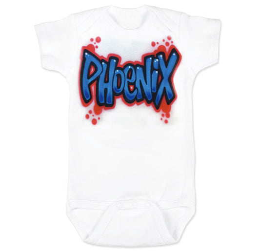 Airbrush Baby Onesie Name Design 017