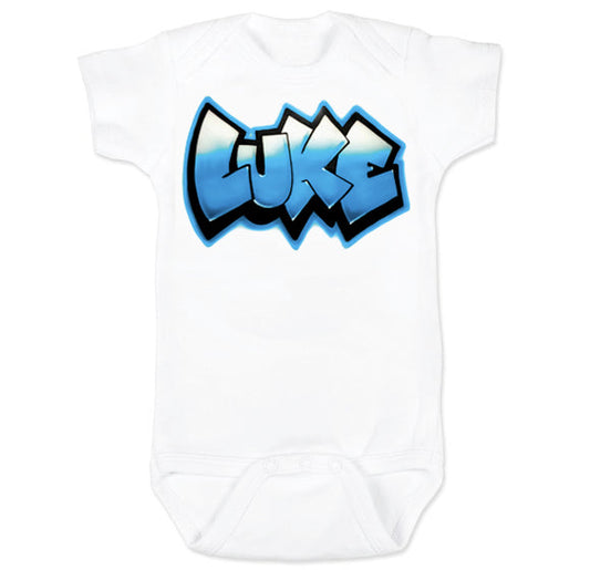 Airbrush Baby Onesie Name Design 020