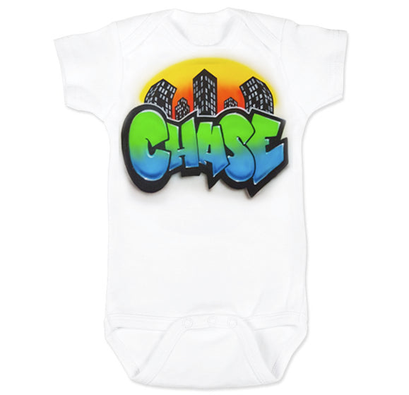Airbrush Baby Onesie Name Design 023