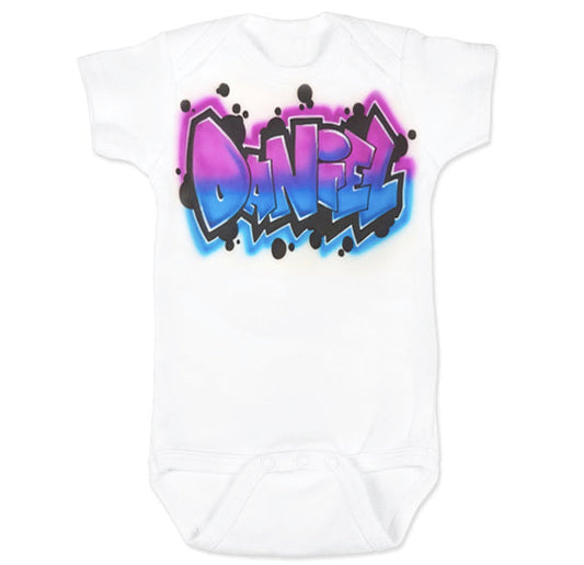 Airbrush Baby Onesie Name Design 022