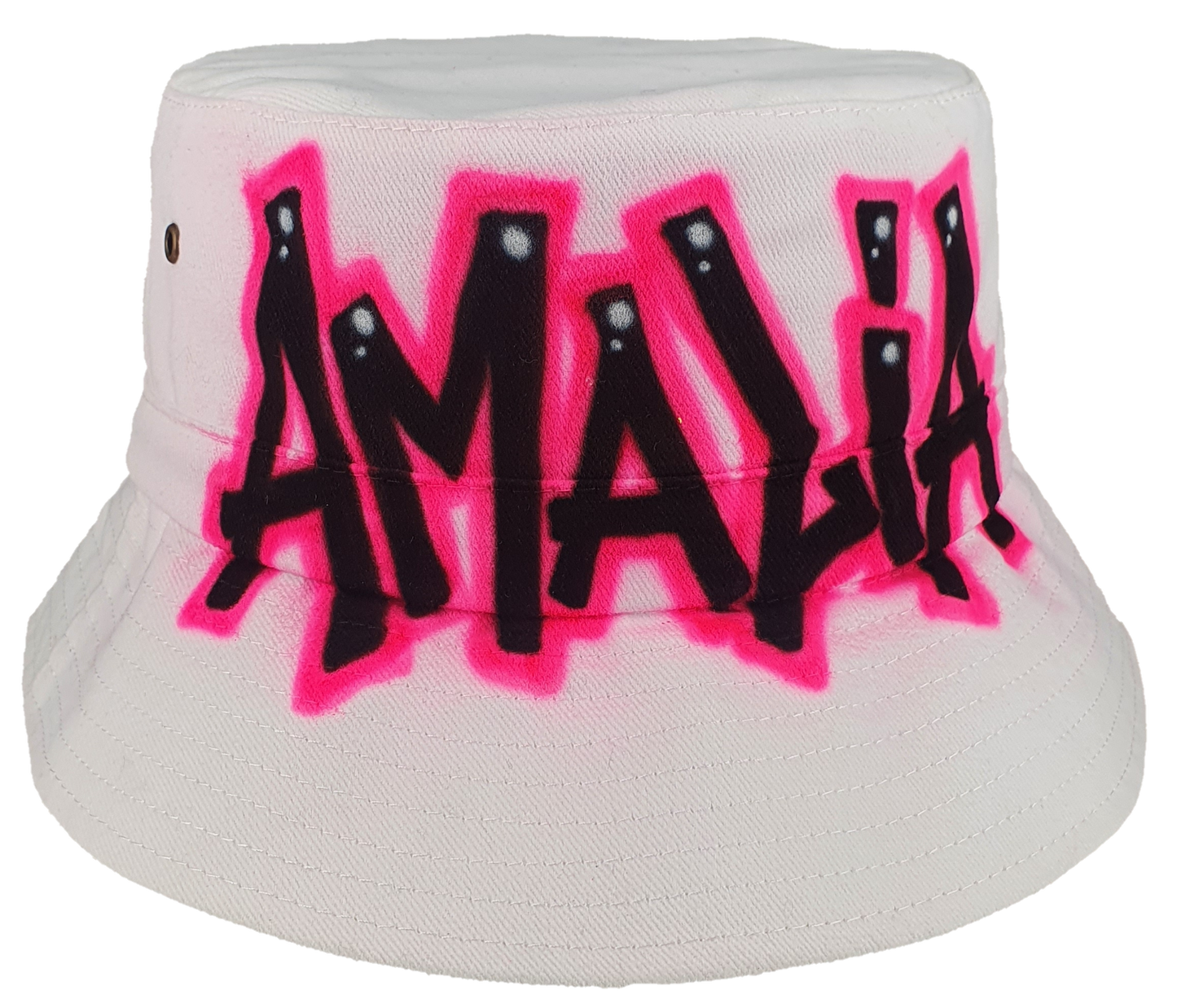 Airbrush Bucket Hat Name Design 007