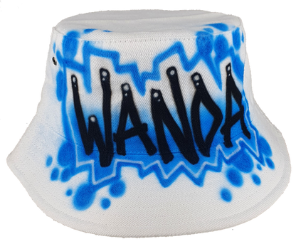 Airbrush Bucket Hat Name Design 003