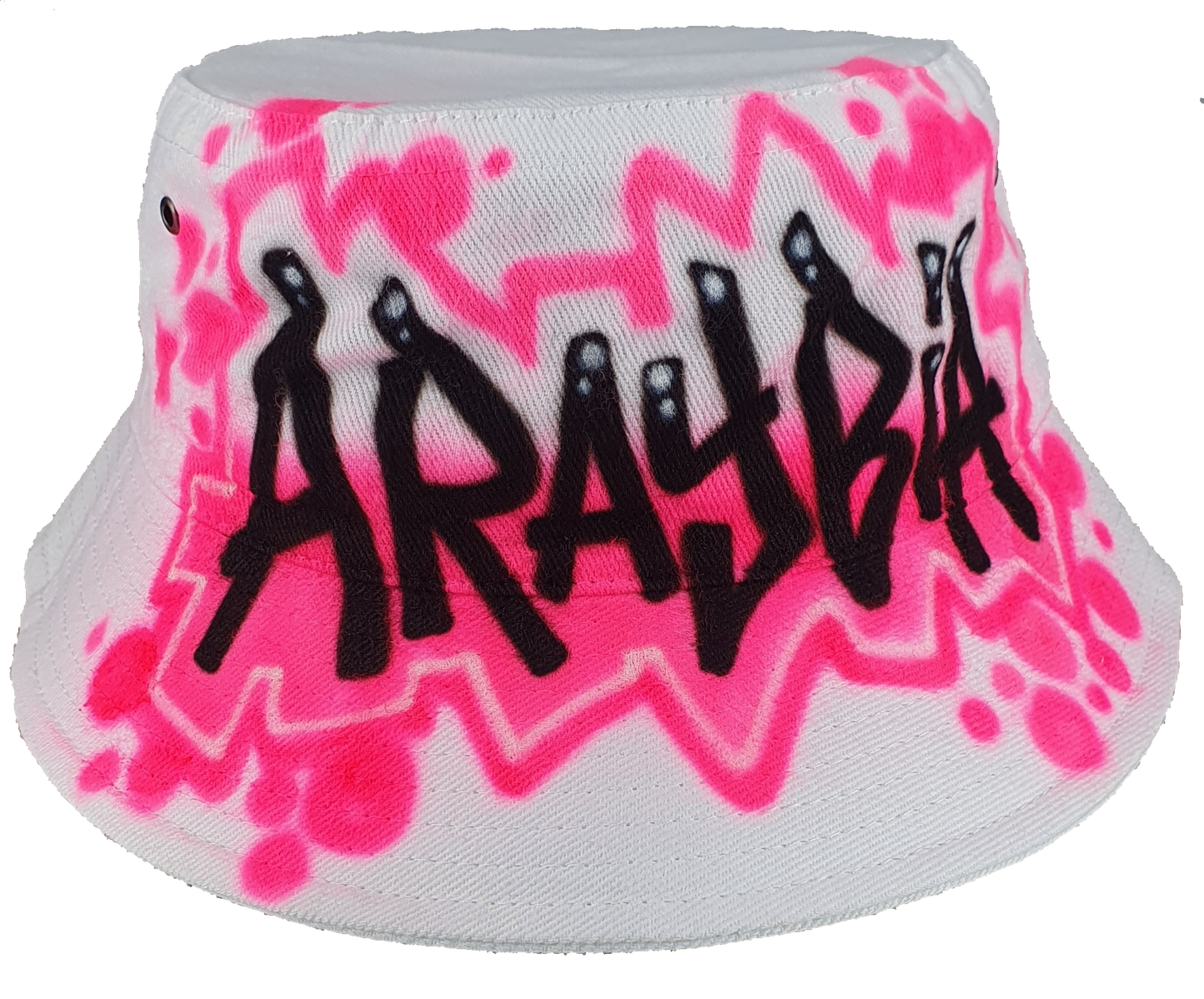 Airbrush Bucket Hat Name Design 003