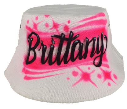 Airbrush Bucket Hat Name Design 006
