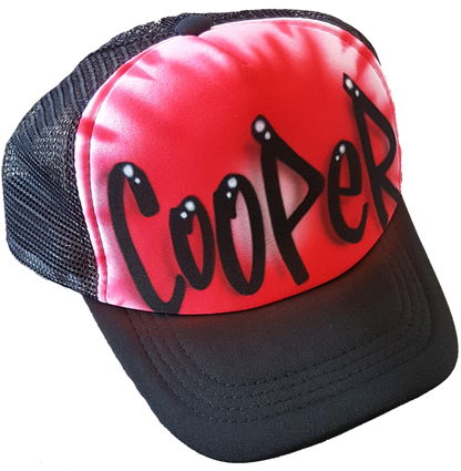 Airbrush Trucker Cap Name Design 004