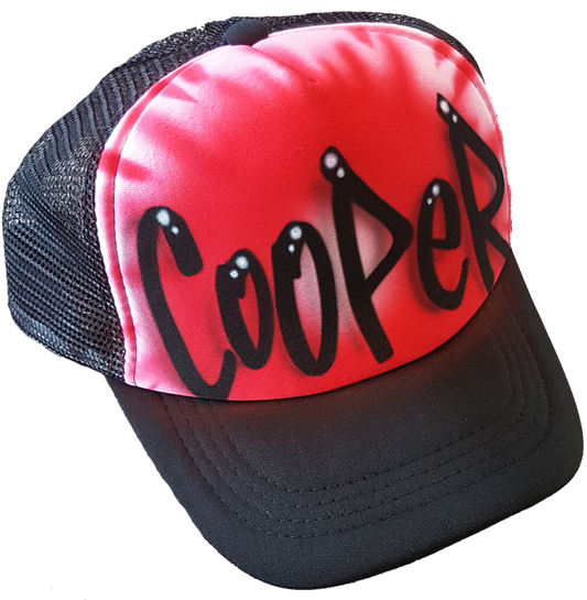 Airbrush Trucker Cap Name Design 004