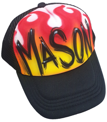 Airbrush Trucker Cap Name Design 014