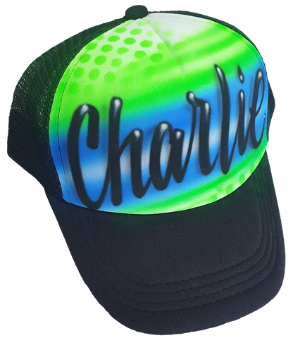 Airbrush Trucker Cap Name Design 012