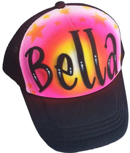 Airbrush Trucker Cap Name Design 009