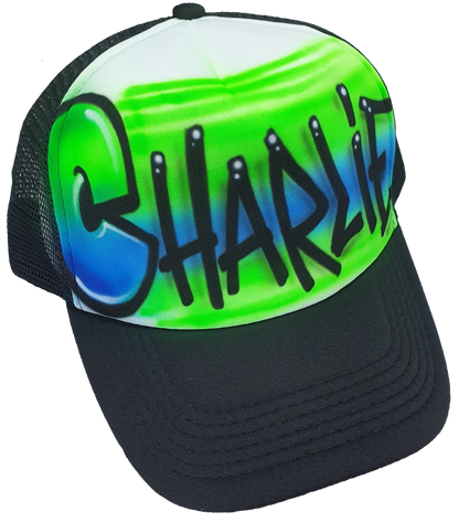 Airbrush Trucker Cap Name Design 016