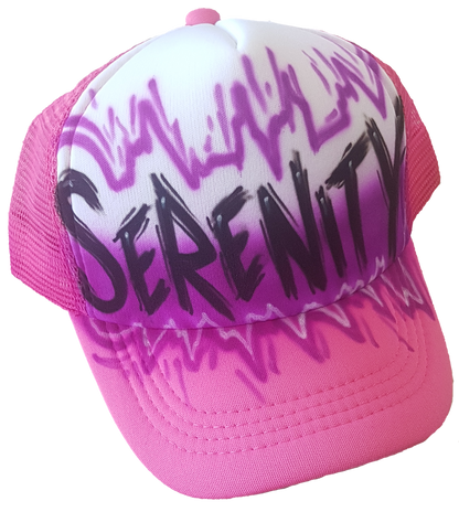 Airbrush Trucker Cap Name Design 005