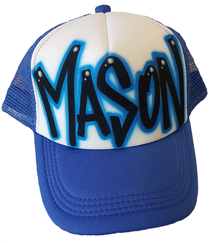 Airbrush Trucker Cap Name Design 007