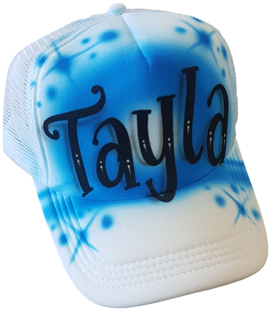 Airbrush Trucker Cap Name Design 008