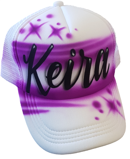 Airbrush Trucker Cap Name Design 006