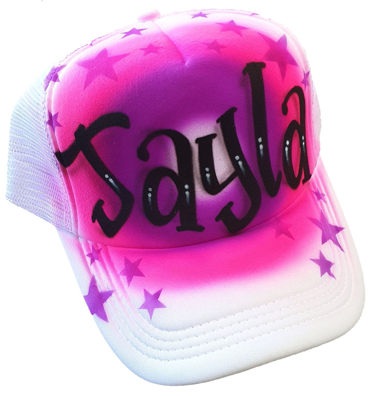 Airbrush Trucker Cap Name Design 009