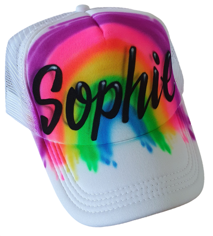 Airbrush Trucker Cap Name Design 013