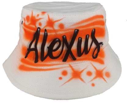 Airbrush Bucket Hat Name Design 006