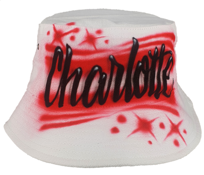 Airbrush Bucket Hat Name Design 006