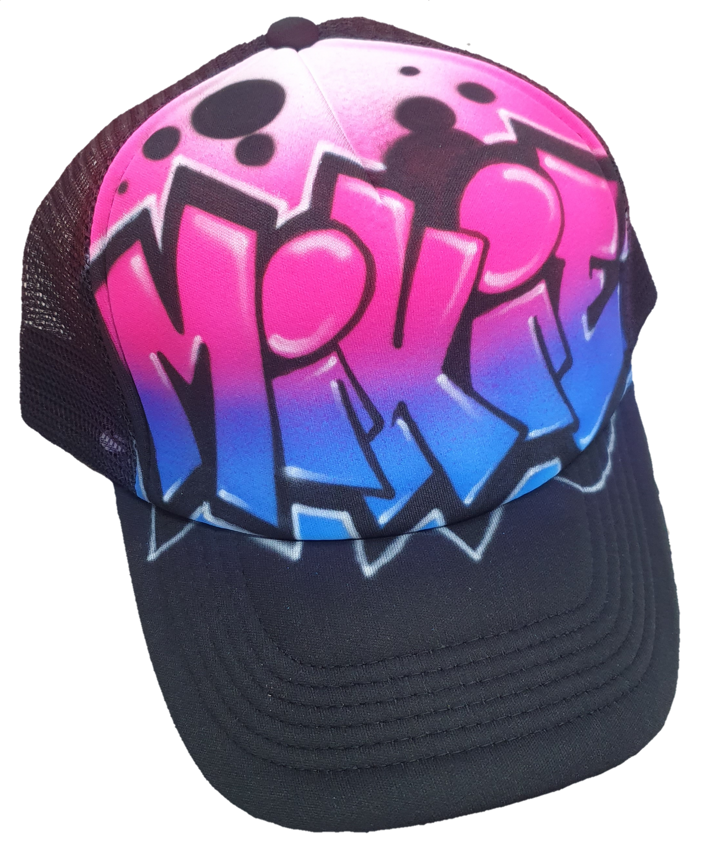 Airbrush Trucker Cap Name Design 022