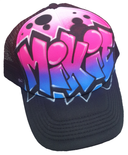 Airbrush Trucker Cap Name Design 022