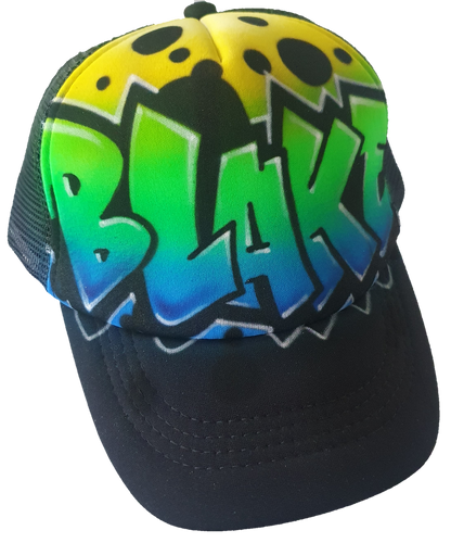 Airbrush Trucker Cap Name Design 022