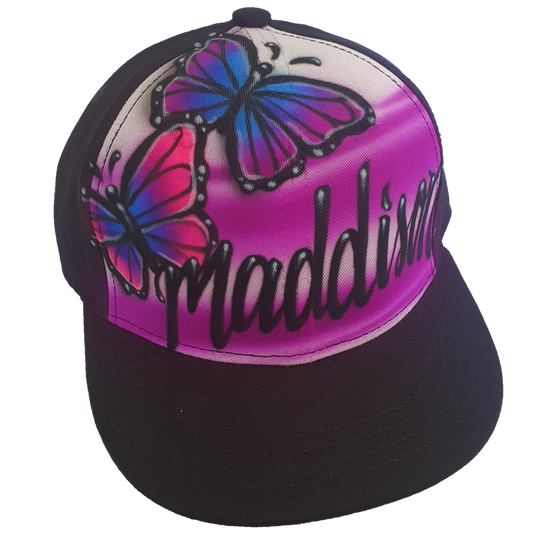 Airbrush Snapback Butterfly Design 035