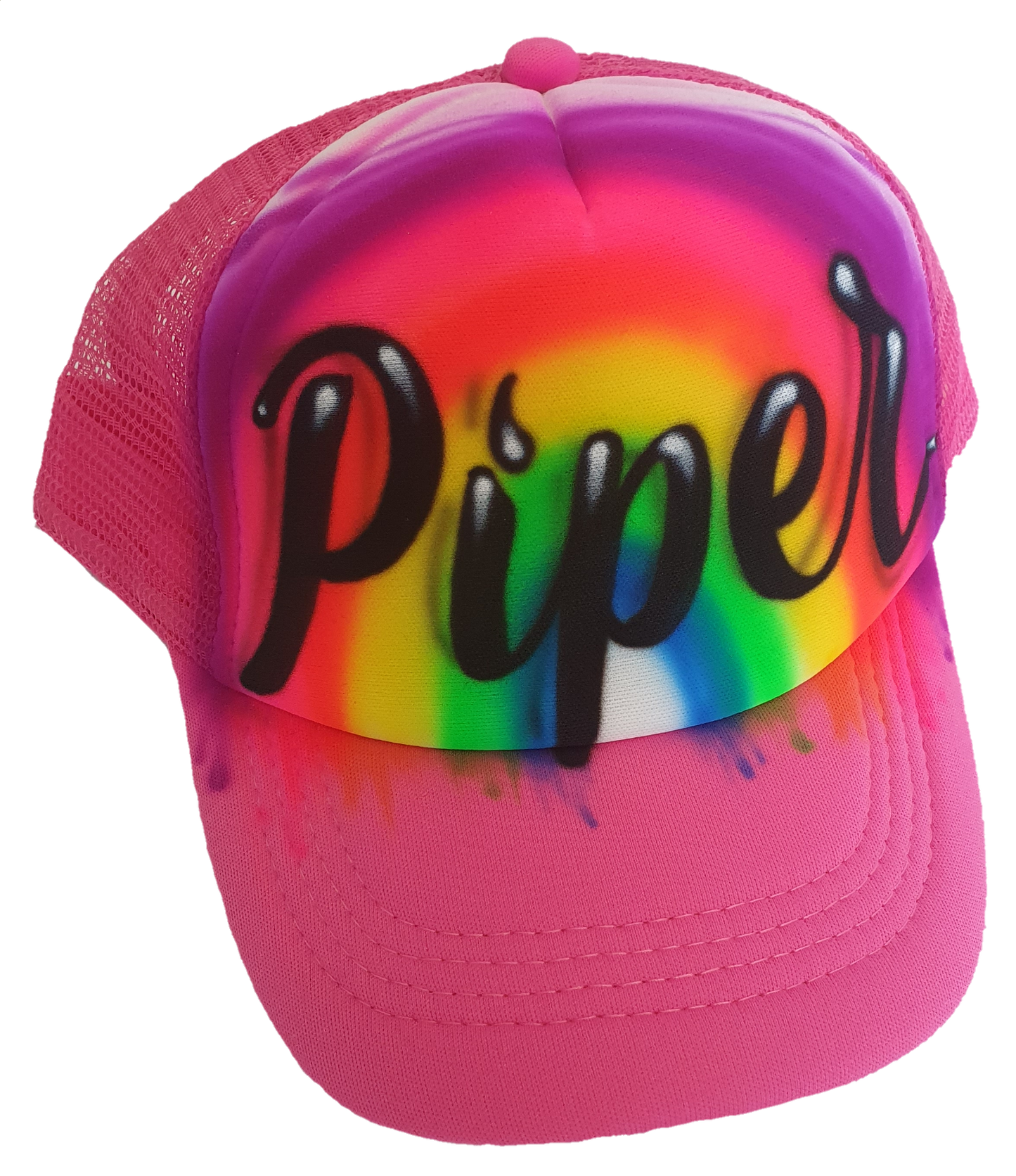 Airbrush Trucker Cap Name Design 013