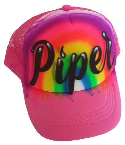 Airbrush Trucker Cap Name Design 013