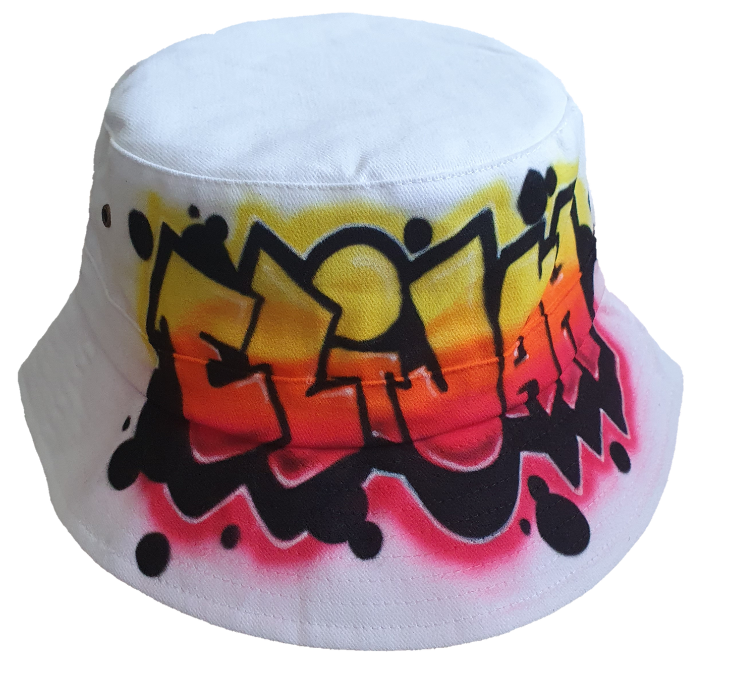 Airbrush Bucket Hat Name Design 022