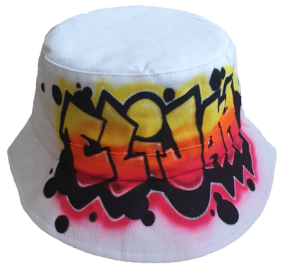 Airbrush Bucket Hat Name Design 022