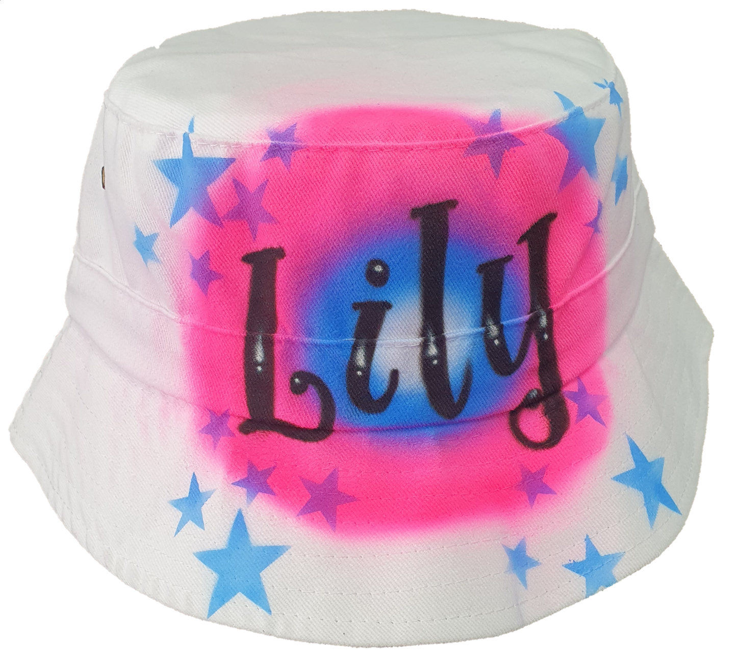 Airbrush Bucket Hat Name Design 009