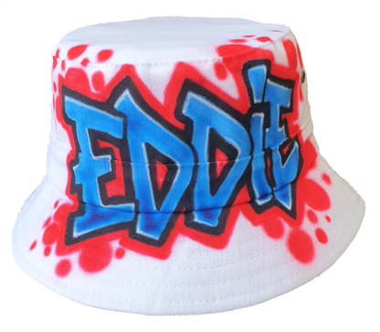 Airbrush Bucket Hat Name Design 017