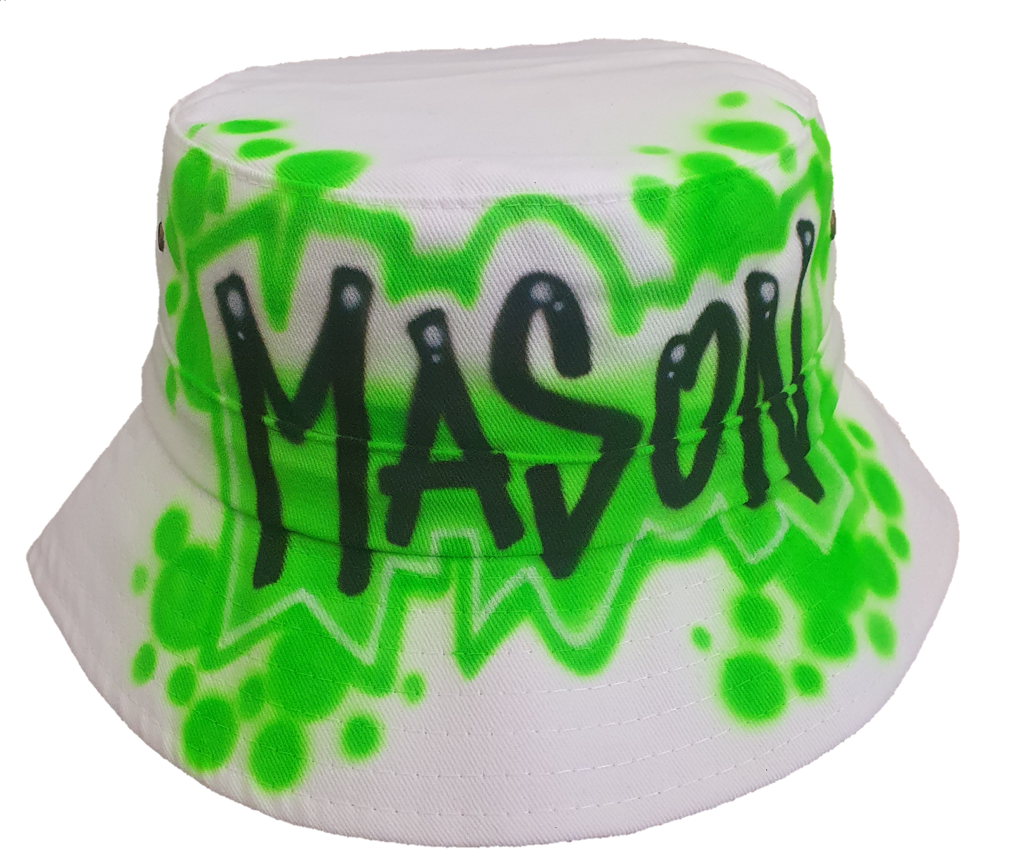 Airbrush Bucket Hat Name Design 003