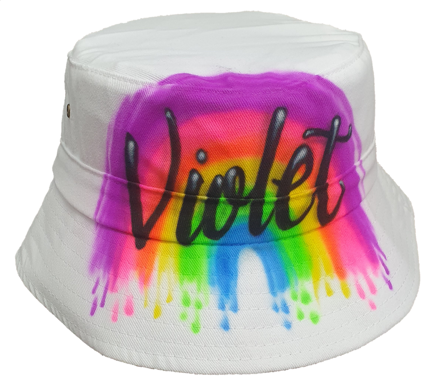 Airbrush Bucket Hat Name Design 013