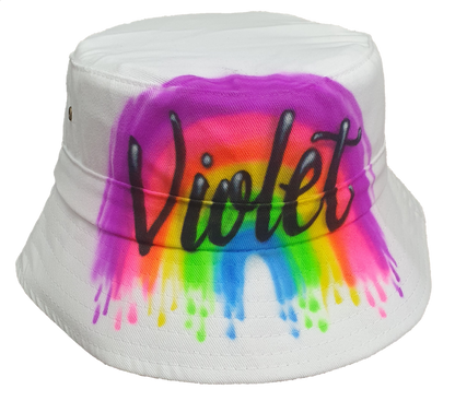 Airbrush Bucket Hat Name Design 013