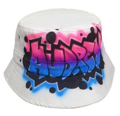 Airbrush Bucket Hat Name Design 022