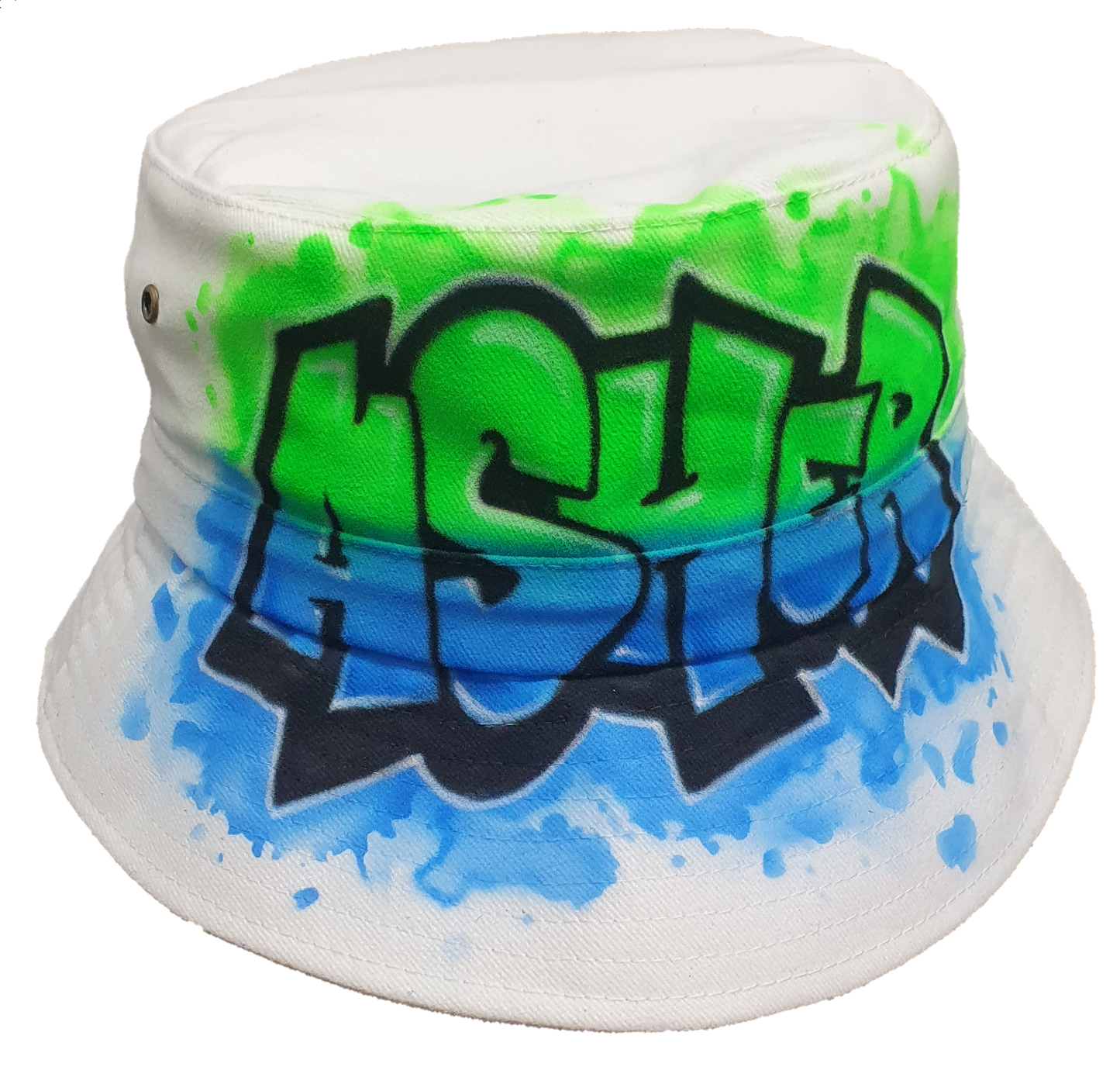 Airbrush Bucket Hat Name Design 021
