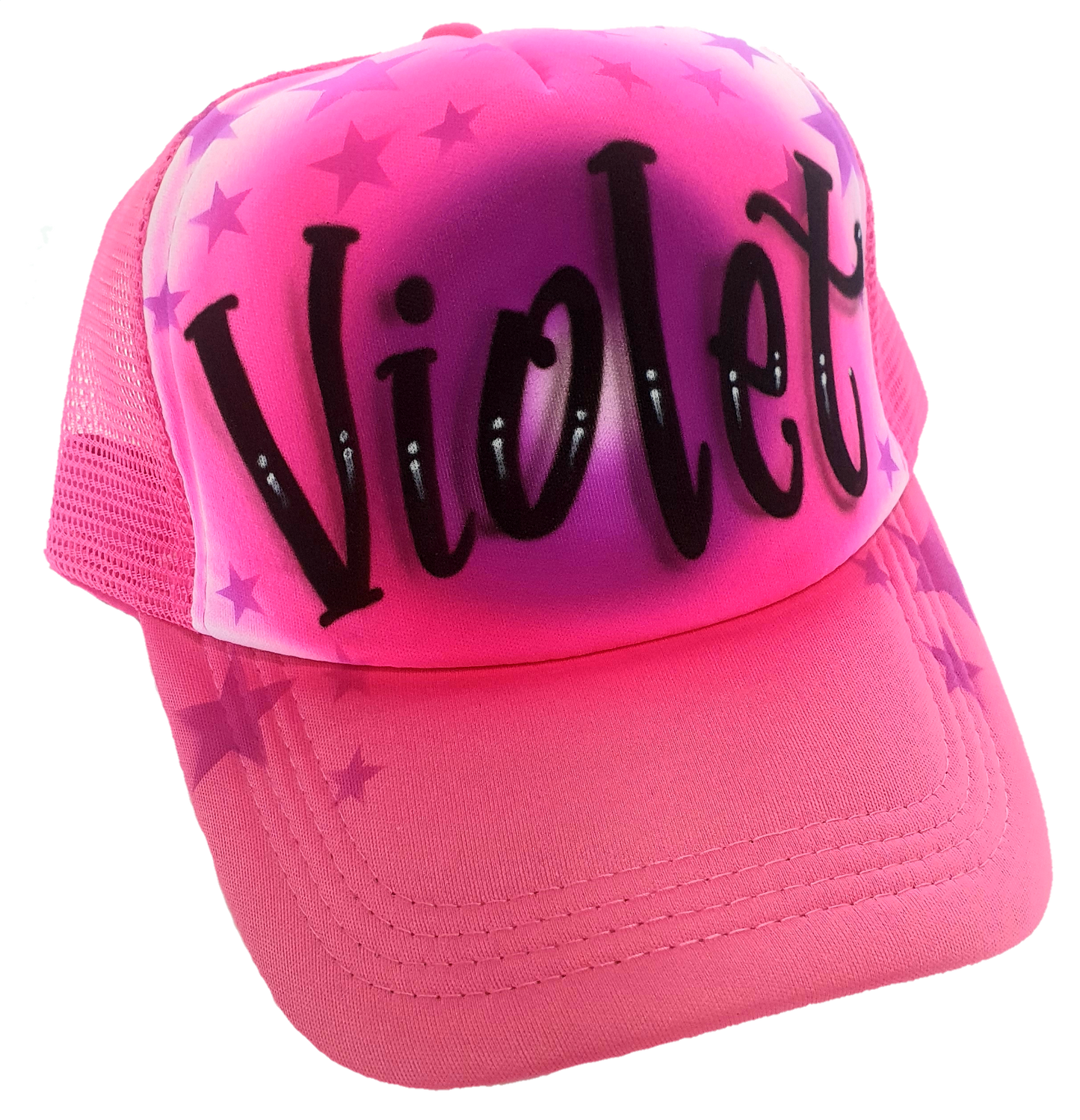 Airbrush Trucker Cap Name Design 009