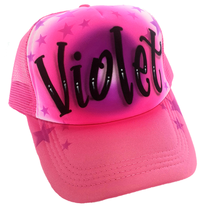 Airbrush Trucker Cap Name Design 009