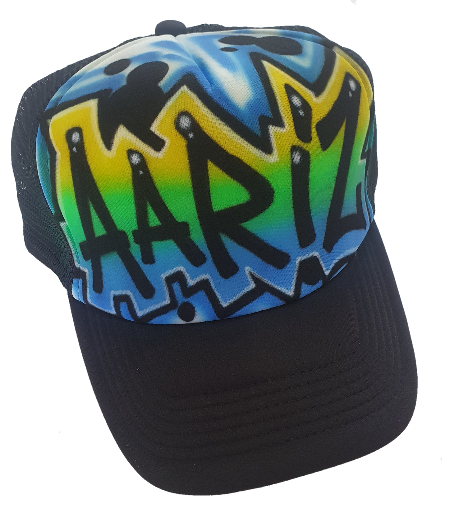 Airbrush Trucker Cap Name Design 011