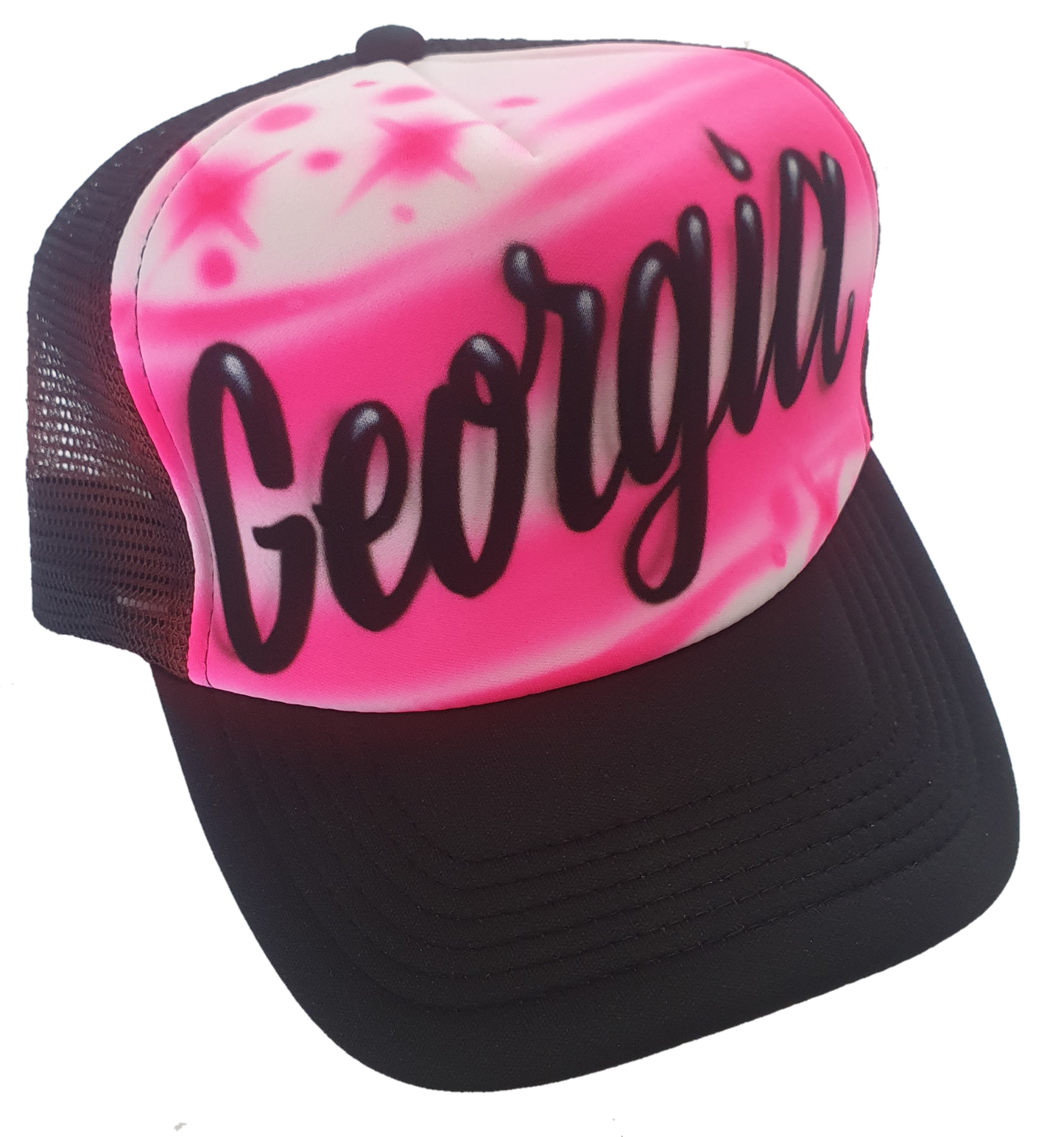 Airbrush Trucker Cap Name Design 006