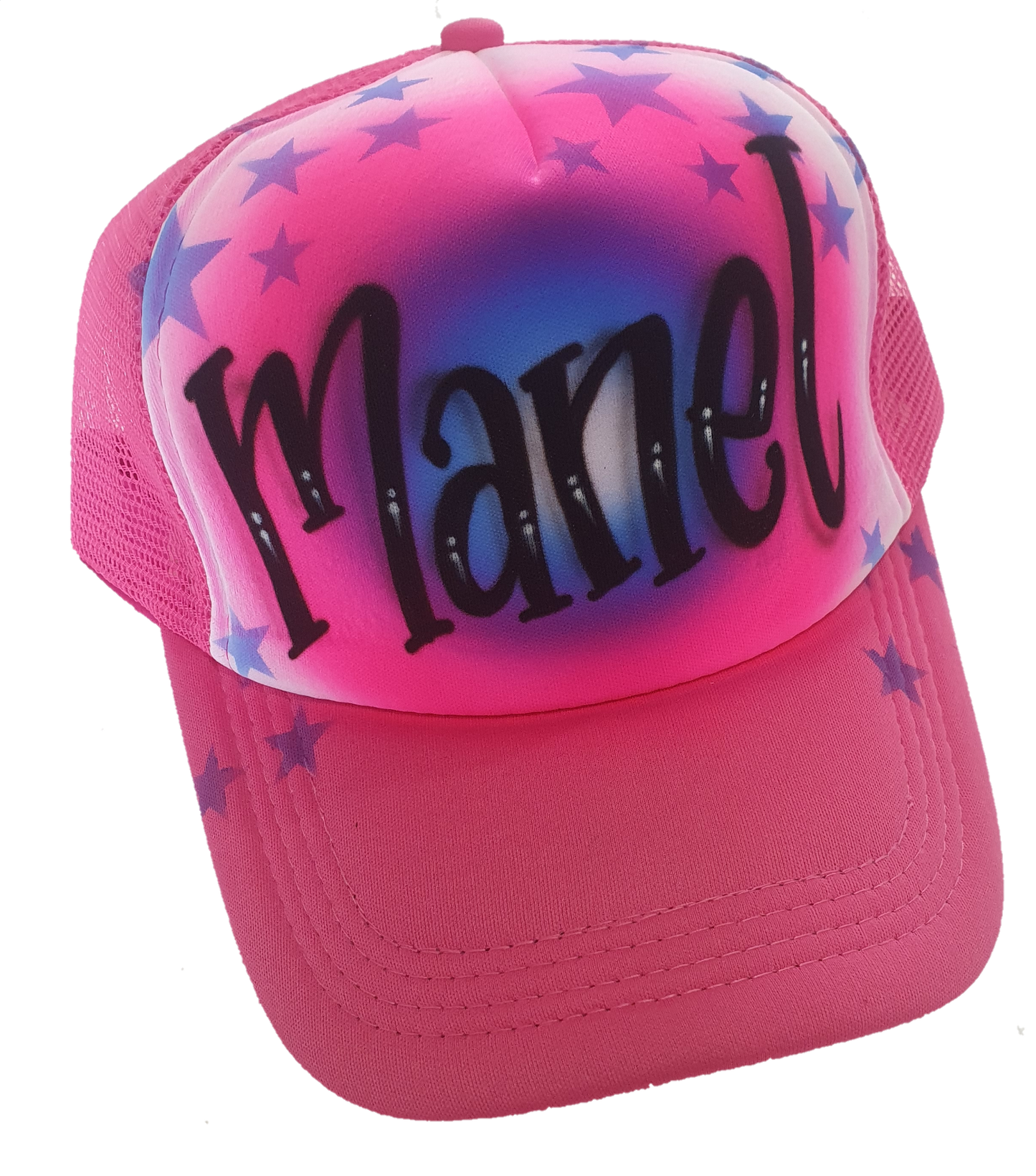 Airbrush Trucker Cap Name Design 009